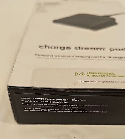 Mophie Charge Stream Mini Pad Qi Power Bank Charger for Apple iPhone Android 5W