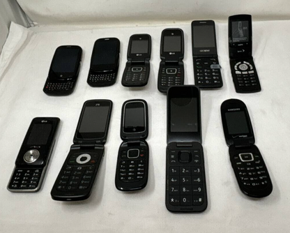 Lot of 11 Samsung U360 LG B470 Sanyo Katana LX Alcatel Myflip Palm Pre 2 ZTE