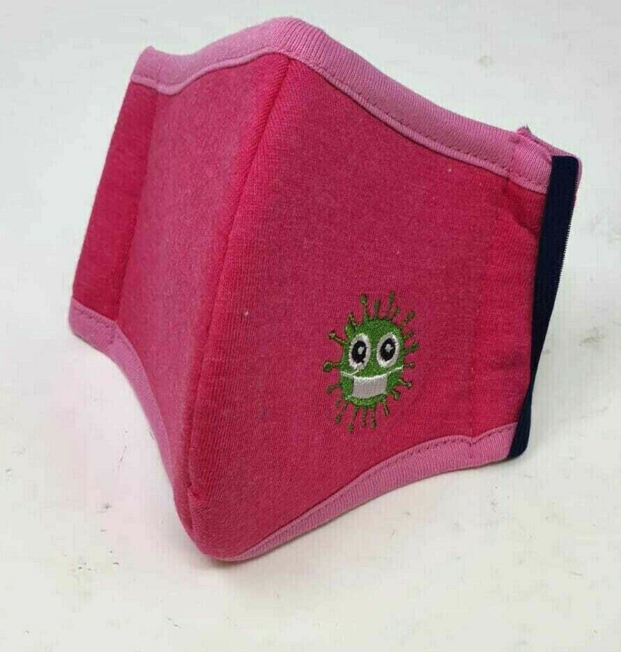 Unisex Washable Pink Face Mask For Kids Reusable Mouth Cover Protection Winter