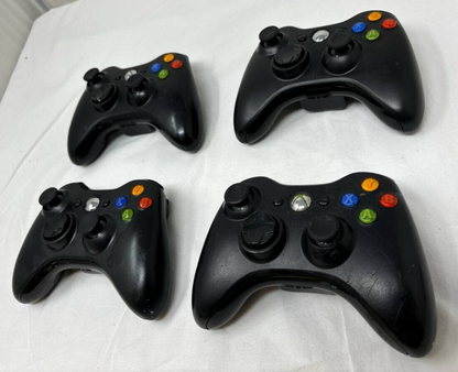 Lot of 4 Microsoft Xbox 360 Wireless Gaming Controller Gamepad Joystick READ