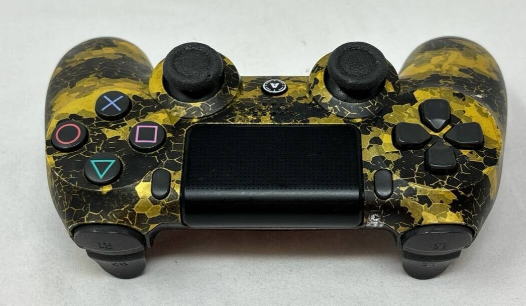 AimControllers Joystick FOR PS4 Slim Dual Shock Controller Digi Camo Gold 4 Pad