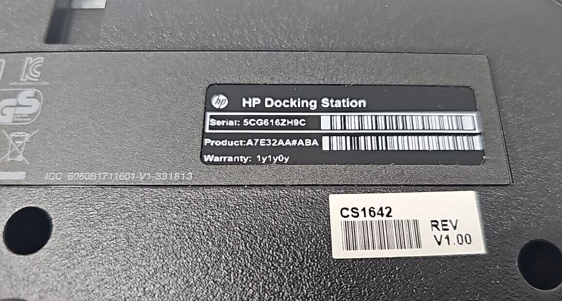 HP HSTNN-I11X USB HDMI Docking Station Hub for HP EliteBook ProBook Laptop Black