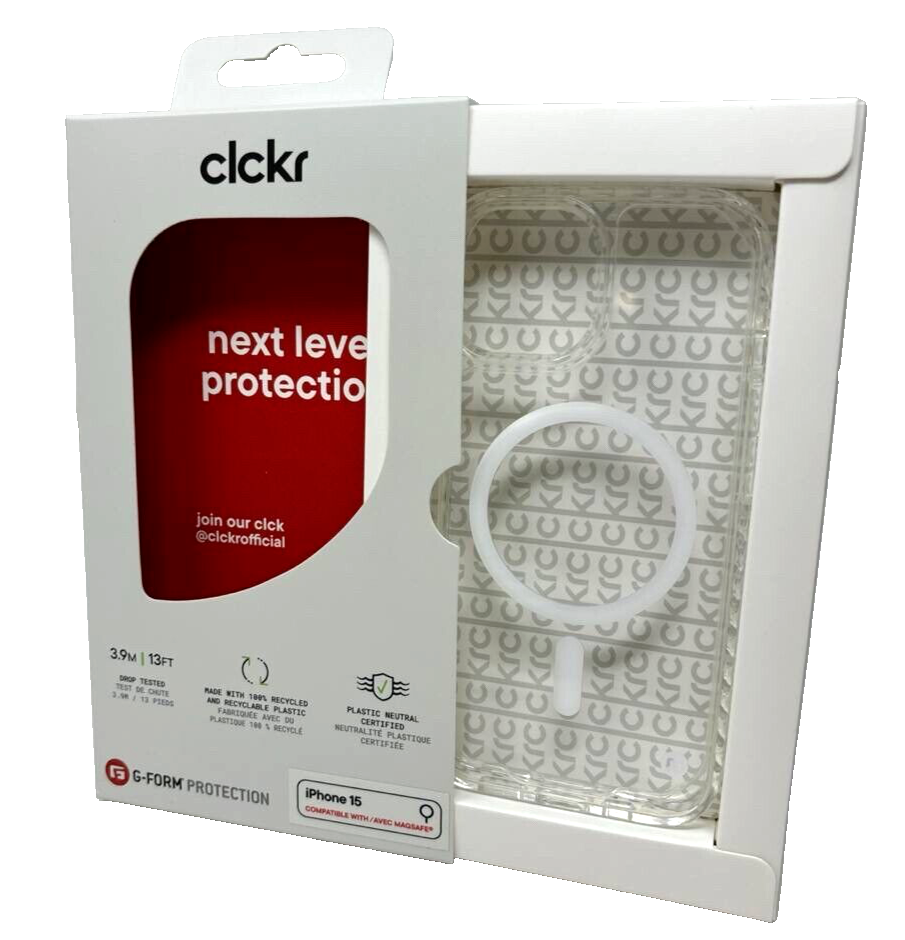 Clckr G-Form Diamond Magsafe Case for Apple iPhone 15 6.1" Clear High Impact