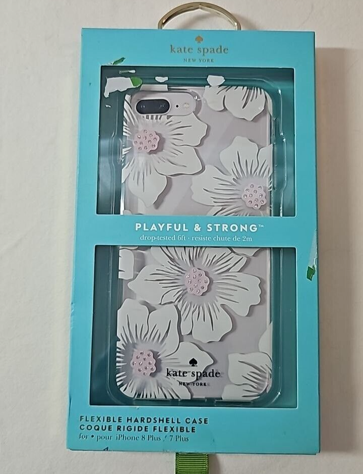 Kate Spade Protective Case for iPhone 6 6s 7 8 Plus Clear White Floral Cover