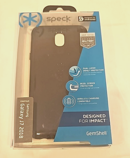 Speck GemShell Case for Samsung Galaxy J7 2018 Back Cover Black Slate Gray