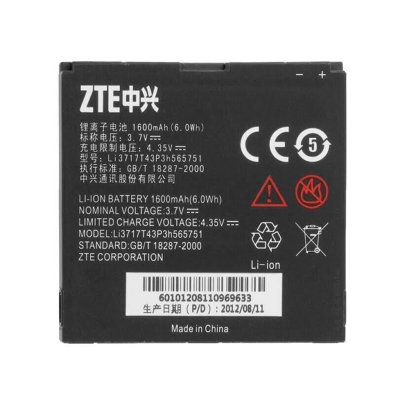 Battery Li3717T43P3h565751 1600mAh For WARP N860 ANTHEM 4G N910 OEM Phone