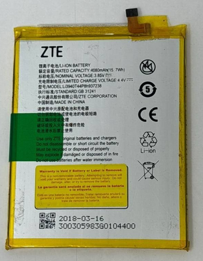 Battery LI3940T44P8H937238 For ZTE Blade Z Max V Ultra Z982 4080mAh 3.85V OEM