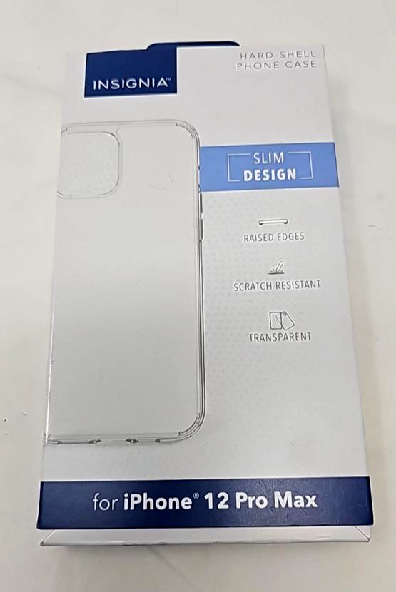 Insignia Hard Shell Slim Clear Case for iPhone 12 Pro Max Transparent Cover