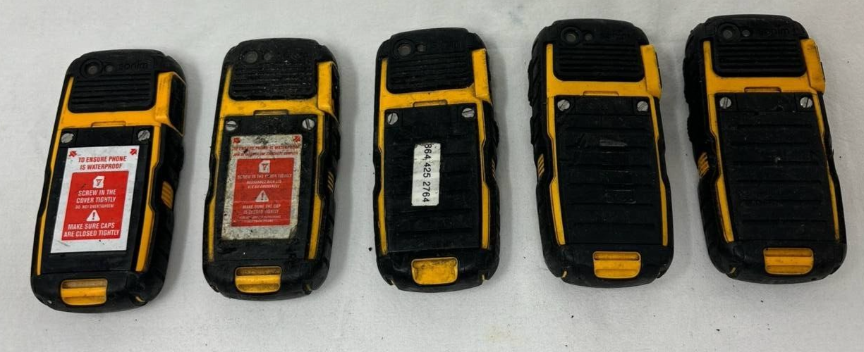 Lot of 5 Sonim XP Strike XP3410 Ultra Rugged Military Phones 3G BT Sprint READ