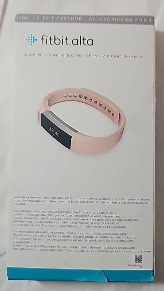 Fitbit Alta Leather Sport Wrist Band Watch Fitness Replacement Blush Pink Large