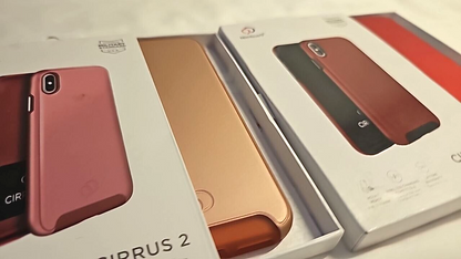 Lot of 2 Nimbus9 Cirrus 2 Hard Case for iPhone XS Max Red & Rose Gold Slim Cover