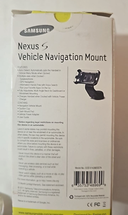 Samsung Navigation Vehicle Mount for Samsung Nexus S HandsFree Dock for Car