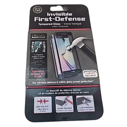 Qmadix Invisible Defense Tempered Glass Samsung Galaxy S6 Edge SM-G925F Black