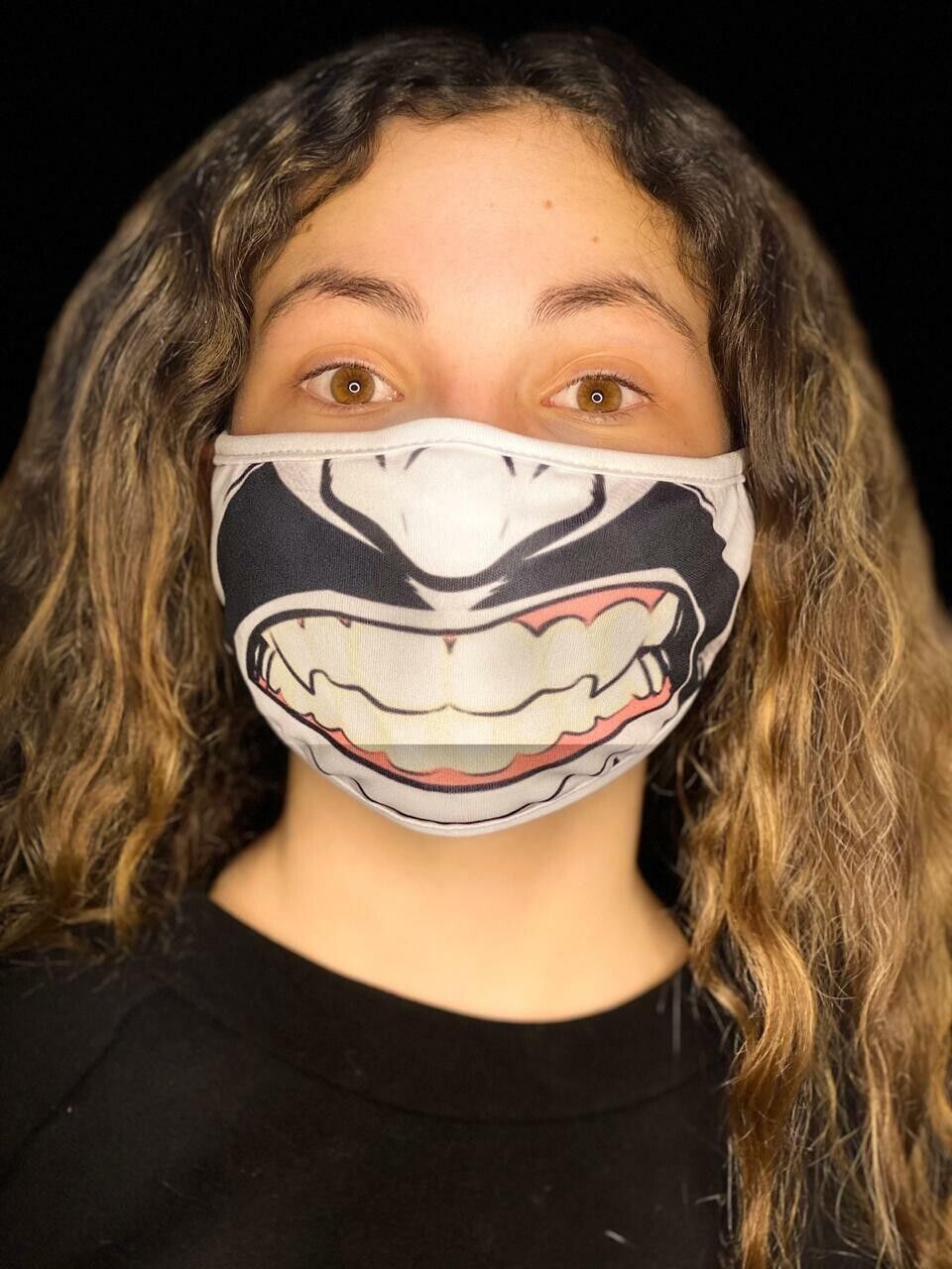 Face Mask Washable Reusable Big Smile Fun Mustache Popeye Cartoon for Kids Youth