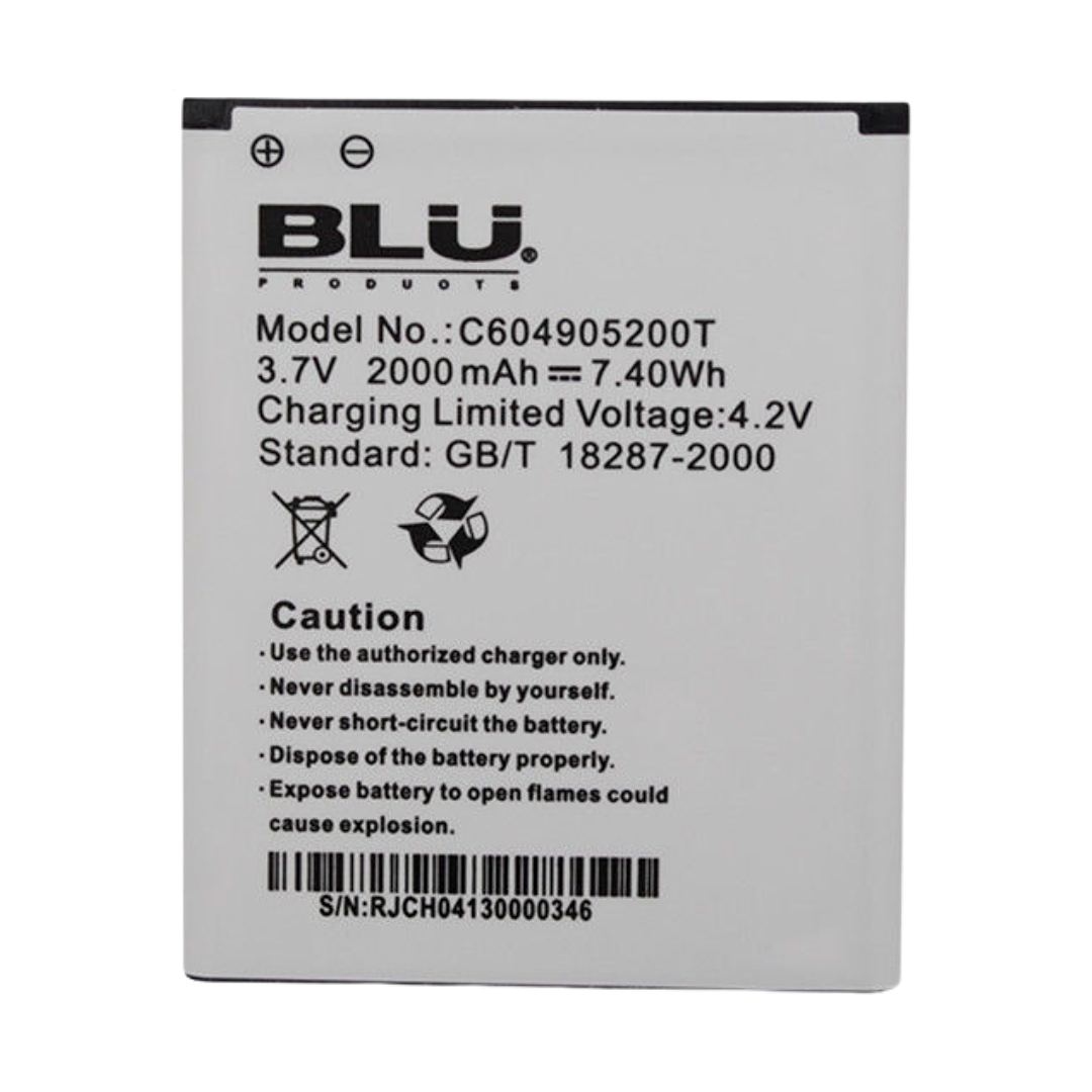 Battery C604905200T 2000mAh For BLU DASH 4.5 D310 Sport S430L S430i OEM New