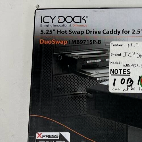 ICY DOCK 2 Bay SATA HDD SSD Storage Bay Adapter Mobile Rack for 2.5" & 3.5"