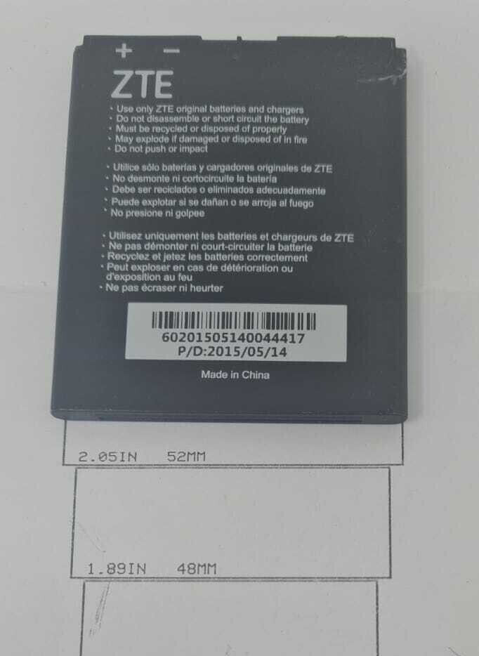 Battery Li3818T43P3h635450 For ZTE Obsidian Z820 Original Replacement 1800mAh