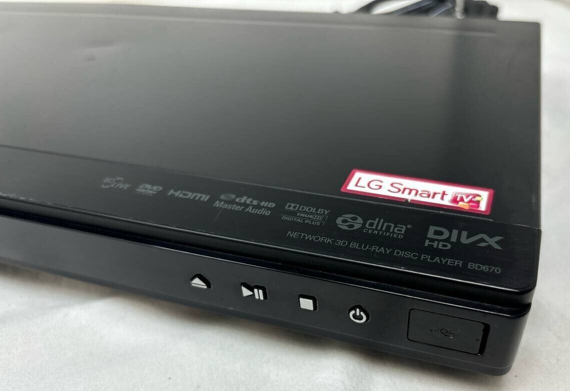 LG BD670 3D Blu-Ray Disc DVD Player Full HD 1080P WiFi Netflix Streaming