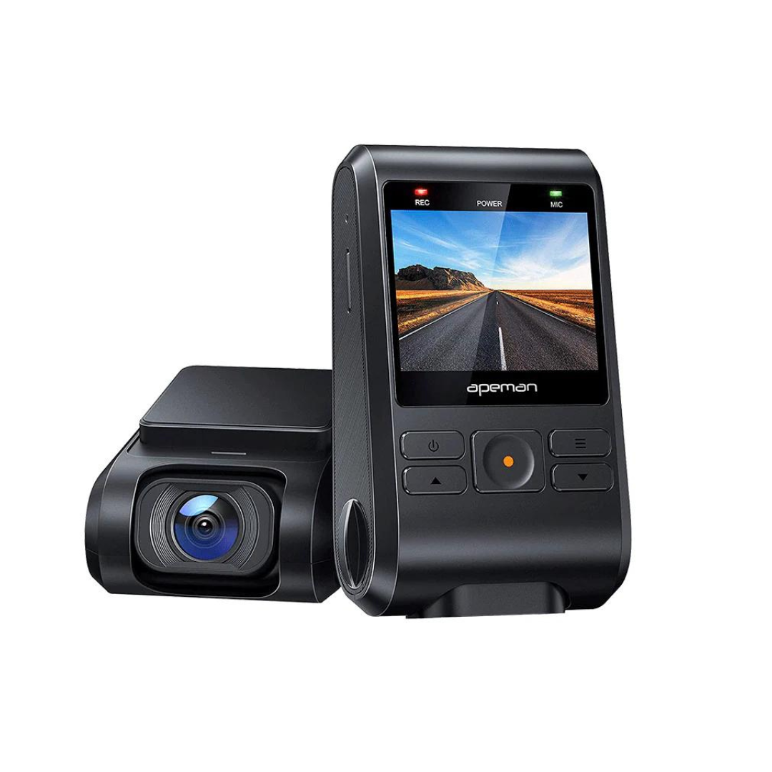 Apeman C550 Dash Camera Dual Channel 2" Screen Front Rear Car Driving 1080p