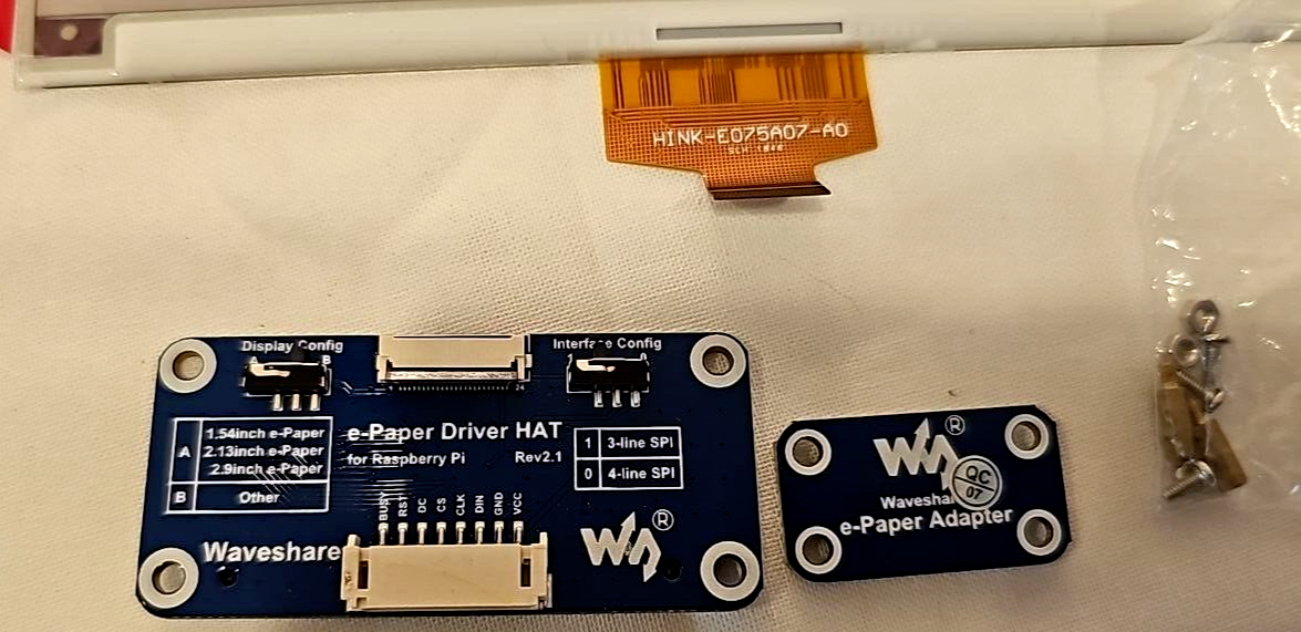 Waveshare 2.3" Universal E-Paper Display Driver Hat for Raspberry Pi Jetson Nano