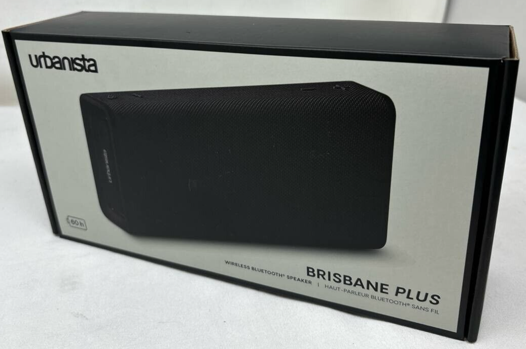 Urbanista Brisbane Plus Wireless Speaker Bluetooth Portable Stereo IPX5 Black