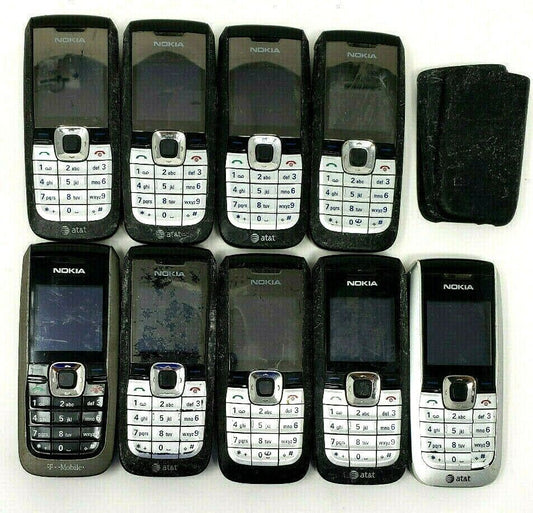 9 Lot Nokia 2610 GSM Phone Bar Locked No Camera Basic ATT Tmobile SunCom 2MB