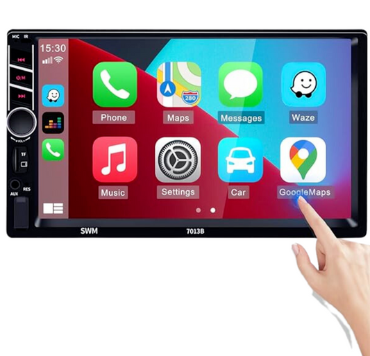 Double Din Car Stereo 7" HD Touch Screen Radio Apple Android Carplay Bluetooth