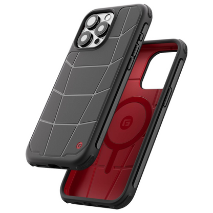 Clckr Force MagSafe Case for iPhone 15 Pro Max G-Form  Drop Protection Black Red