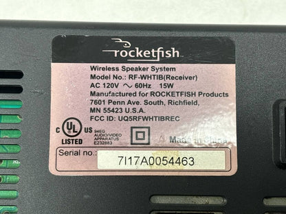 Rocketfish Insignia Boost Wireless Speaker System Receiver RF-WHTIB Sender