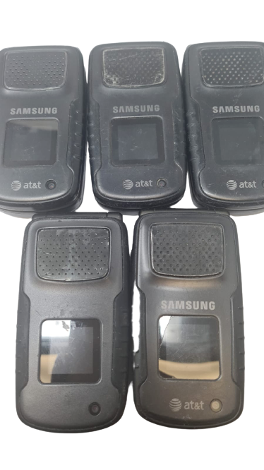 5 Lot Samgung Rugby SGH-A837 Flip Phone Used Power Up Good LCD AT&T Wholesale