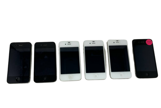 Lot of 6 Apple iPhone 4 4s A1387 A1349 TouchScreen 3.5" 8MP GSM 3G 4G Untested