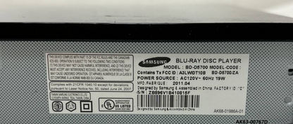 Samsung BD-D5700 3D Blu-Ray DVD Player Full HD 1080P Smart WiFi Streaming OEM