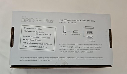 TiVo Bridge Plus MoCA  Gigabit Network Adapter Ethernet Over Coax ECB6200