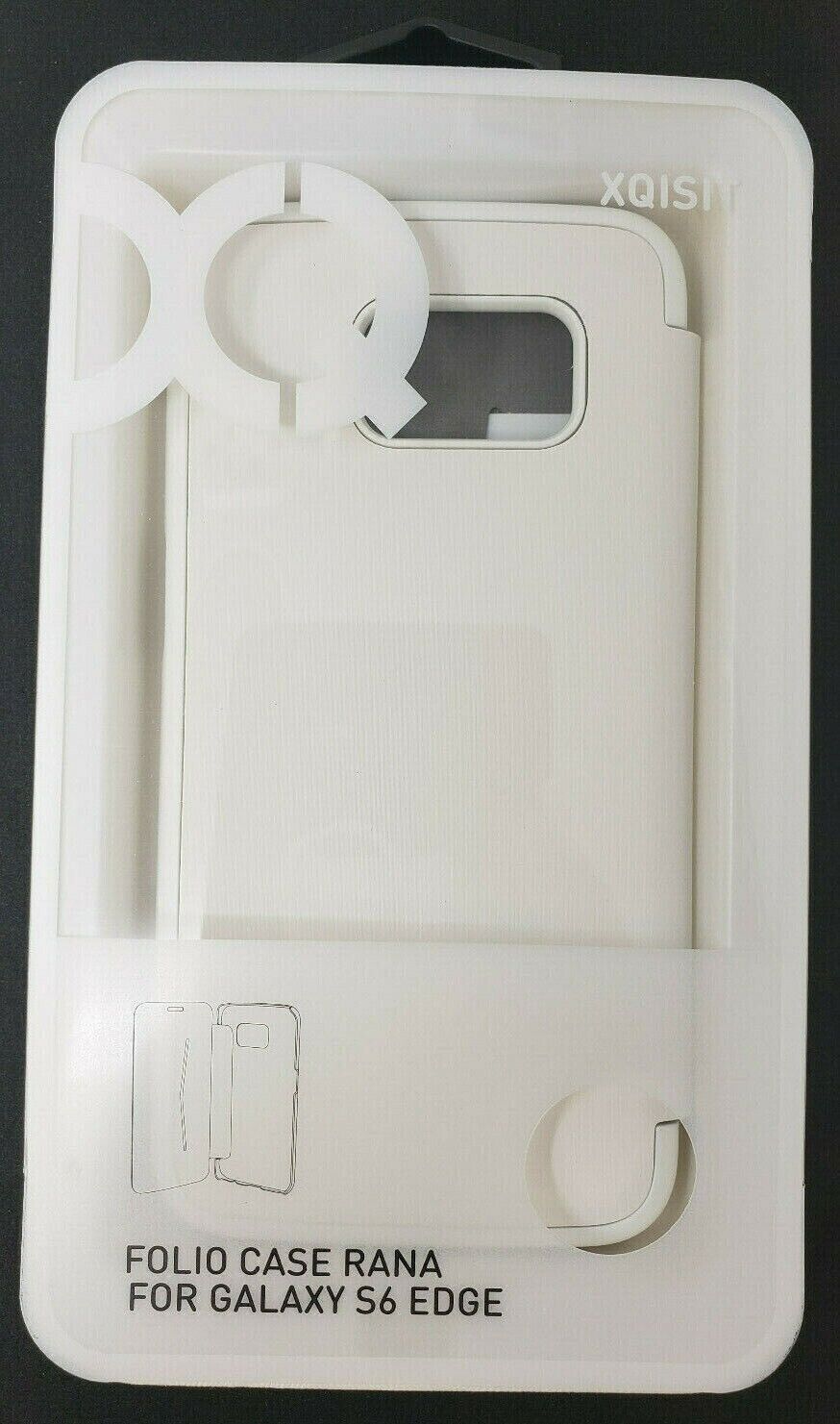 White Xqisit Folio Case Rana For Samsung Galaxy S6 Edge Folio Book Cover