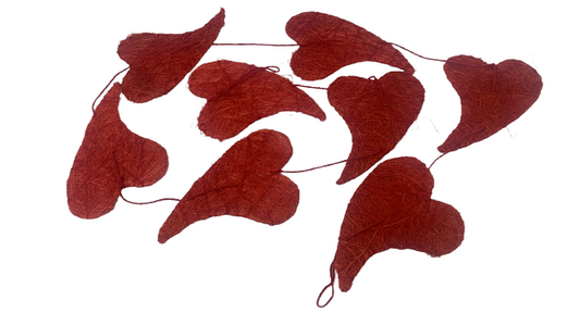 5 Lot Heart Garlands Jute Strings Room Decor Valentine Day Hanging Bunting 60 in