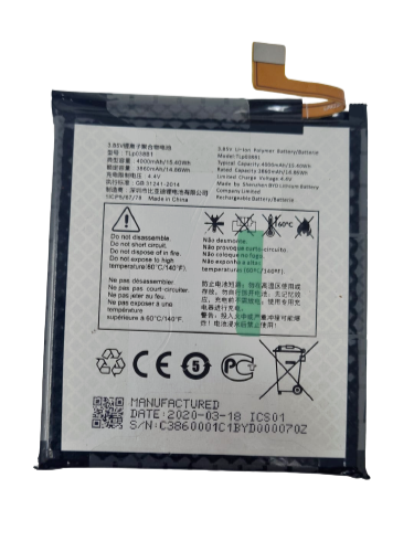 Battery TLp038B1 For Alcatel 3V 2019 5032W Replacement Original 4000mAh 4.4V