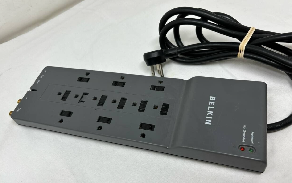 Belkin BE112230-08 Surge Protector 12 Outlet Phone Ethernet Coax Protection OEM