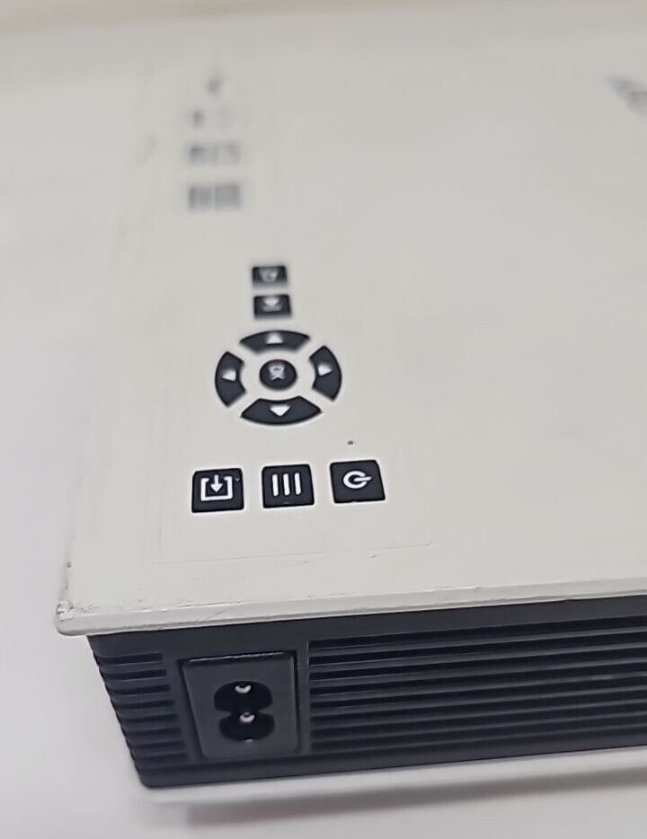 ABDTech Mini Led Multimedia Home Theater Movie Projector 1080P White