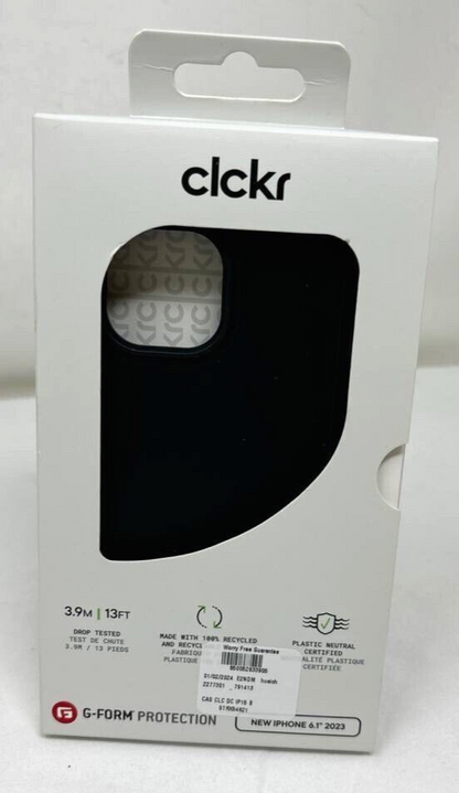 CLCKR Diamond Case G-Form for iPhone 15 6.1" Drop Shockproof Black Cover