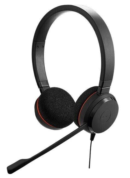 Jabra Evolve 20 UC Wired Duo Headset Stereo Over the Ear Headphones Black