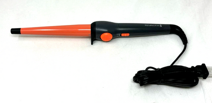 Remington Conical Slim Ceramic Hair Curling Iron Wand Infrared High Heat Orange