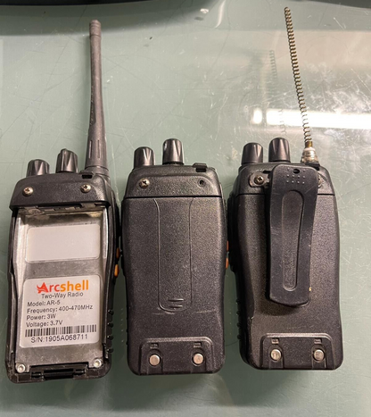 3 Lot Arcshell AR-5 Two Way Radio Rechargeable Walkie Talkie Replacement Parts