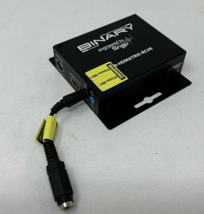 Binary 300 Series HDMI Over Single Cat5e/6 Balun IR Receiver Wired Black