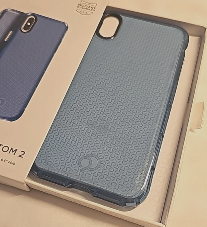 Nimbus9 Phantom 2 Case for Apple iPhone XS Max Pacific Blue Transparent Cover