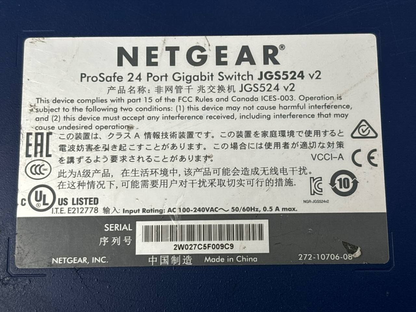 Netgear JGS524v2 24 Port Gigabit Ethernet Unmanaged Switch Reliable Networking