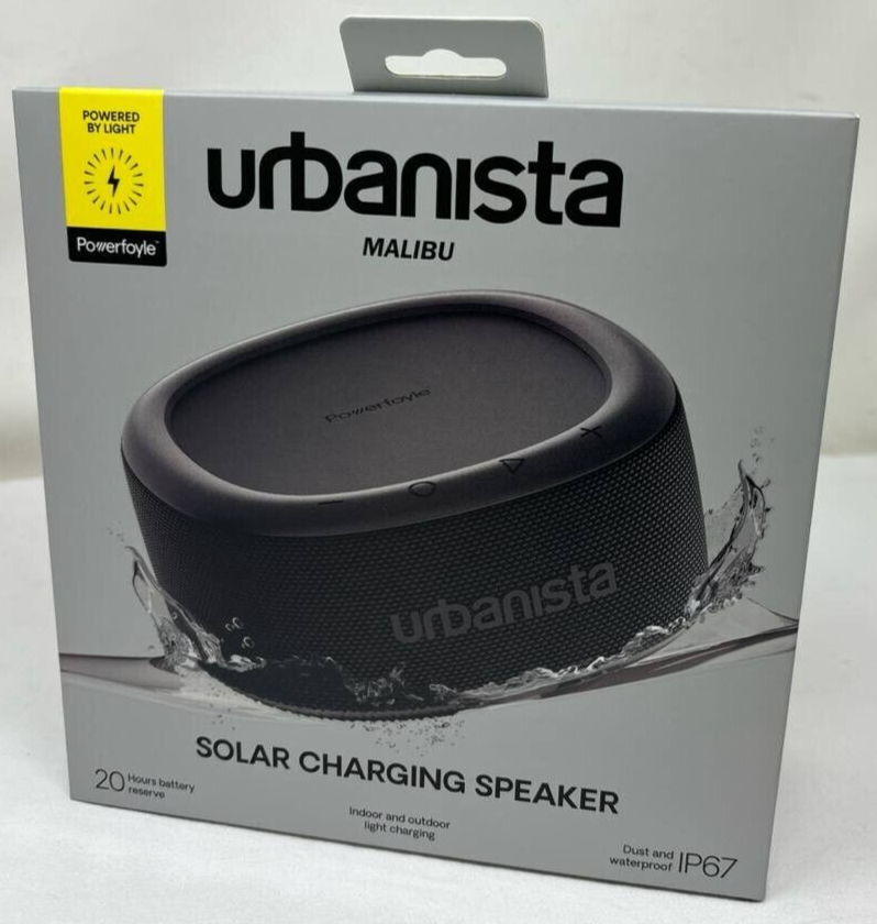 Urbanista Malibu Solar Charging Speaker Waterproof Indoor Outdoor Stereo