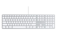 Apple A1243 Wired Slim Full Size Keyboard USB Desktop Mac Aluminum Standard READ