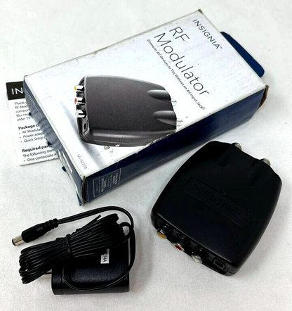 Insignia RF Modulator Audio Video Signal Adapter Converter for Television TV