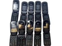 Lot of 10 Samsung SGH-A107 Flip Phone Silver GSM Unlocked Wholesale Used As Is