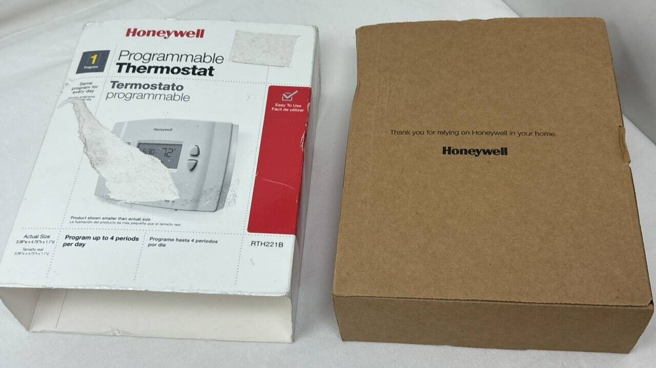 Honeywell Programmable Thermostat RTH221B1021 Digital Display Program Thermostat